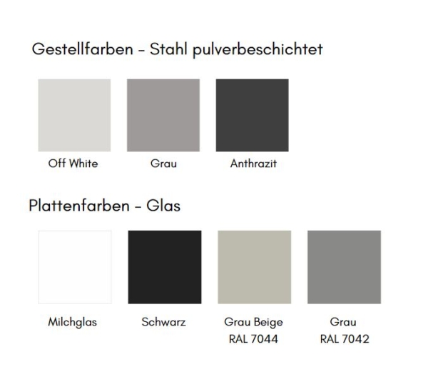 Couchtisch Toluca 80x80cm (nicht brennbar - A1)